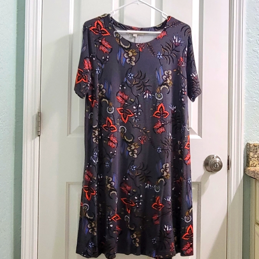 LOFT Floral Swing Dress - Medium